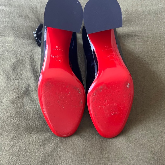 CHRISTIAN LOUBOUTIN Miss Sab Patent Red Sole Pumps - Picture 3 of 7